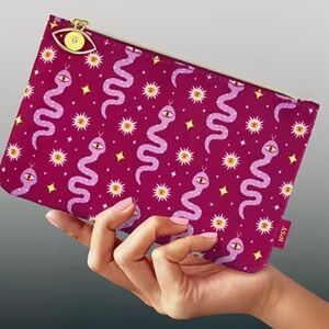 Ipsy Berry Evil Eye Glam Cosmetic Bag